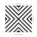 Zaria Modena 8"x8" Matte Porcelain Floor and Wall Tile - MSI Collection product shot measurement view