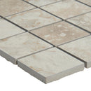 Napa beige 12X12 glazed ceramic mesh mounted mosaic tile NNAPBEI2X2 product shot profile view