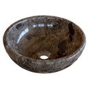 Narcist Brown Vessel Sink NTRVS31 D16 H6 angle view