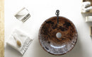 Narcist Brown Vessel Sink NTRVS31 D16 H6 top bathroom view