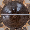 narcist marble stone v shape sink NTRVS16 D16 H6 diameter measure view