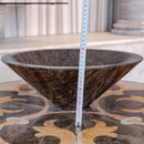 narcist marble stone v shape sink NTRVS16 D16 H6 height mesure view