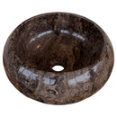 narcist marble stone vessel round sink NTRVS17 D16 H6 angle view