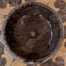 narcist marble stone vessel round sink NTRVS17 D16 H6 top view2
