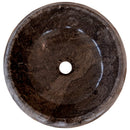 narcist marble stone vessel round sink NTRVS17 D16 H6 top view