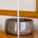 narcist marble stone vessel round sink NTRVS19 D16 H6