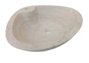 Premium Natural Travertine Beige Vessel Bathroom Sink Honed