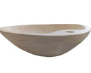 Premium Natural Travertine Beige Vessel Bathroom Sink Honed