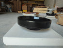 Black Marble Vessel Sink Above Counter Polished 16 Inch Round
