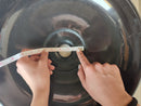 Black Marble Vessel Sink Above Counter Polished 16 Inch Round