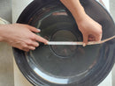 Black Marble Vessel Sink Above Counter Polished 16 Inch Round
