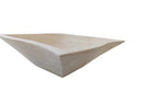 Premium Beige Travertine Vessel Sink 17.7 Inch Square Modern