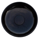 Toros Black Marble Above Vanity Designer Bathroom Sink Middle Drain Cap (D)16" (H)6" product shot top view