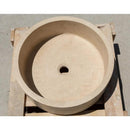 Handcrafted Travertine Beige Natural Stone Vessel Sink 16 Inch