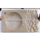 GMSTONE Travertine Light Beige Vessel Bathroom Sink 21-4x18 Inch Countertop