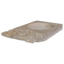 GMSTONE Travertine Light Beige Vessel Bathroom Sink 21-4x18 Inch Countertop