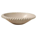 Champagne Limestone Oval Braid Self-rimming Above Vanity Bathroom Sink (W)18" (L)22" (H)6" angle view