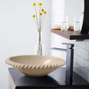 Beige Handcrafted Travertine Limestone Vessel Bathroom Sink Bowl
