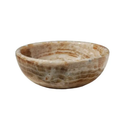 Round Honey Onyx Vessel Sink 16 Inch Natural Stone Handcrafted