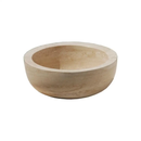 Beige Travertine Natural Stone Round Vessel Bathroom Sink 14 Inch
