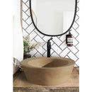 Handcrafted Travertine Natural Stone Round Beige Vessel Sink 16 Inch