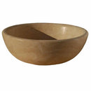 Round Hand Carved Natural Travertine Vessel Bathroom Sink 16 Inch Beige