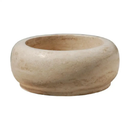 Large Travertine Round Vessel Bathroom Sink 18 Inch Beige Hone