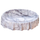 White Marble Sculptural Vessel Bathroom Sink Polished Oval 16x26