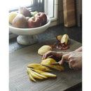 New York White genuine marble fruit salad bowl decorative polished kitchen next to cutting board fruits in it