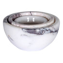 New York White genuine marble nesting bowls set of 3 polished product shot