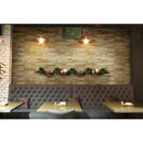 New golden white splitface ledger corner 6X18 natural quartzite wall tile LPNLQNEWGLDWHI618COR product shot wall view