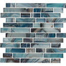 Night sky interlocking 11.88X13.5 glass mesh mounted mosaic tile SMOT-GLSIL-NIGSKY8MM product shot multiple tiles close up view