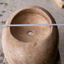 Noce Brown Hand Carved Travertine Vessel Sink 16x23x6