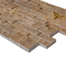 Noce Brown Ledger 3D Panel 6"x24" Natural Marble Wall Tile - Full Truckload profile view