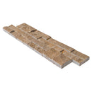 Noce Brown Ledger 3D Panel 6"x24" Natural Marble Wall Tile - Full Truckload one panel profile view