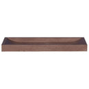 Brown Noce Travertine Rectangular Vessel Sink Honed Surface 16x48x4