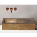 Noce Brown Travertine Vessel Kitchen Sink 18x36x7 Inches