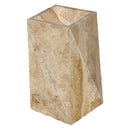 Walnut Travertine Pedestal Stand-alone Rectangular Prism Sink Honed (W)14" (L)21.5" (H)33.5" product shot