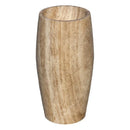 Walnut Travertine Pedestal Stand-alone Sink Curved Honed (W)16" (L)19.5" (H)33.5" side view