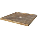 Noce Brown Travertine Square Shower Base - 36x36x2 Honed Finish