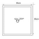 Noce Brown Travertine Square Shower Base - 36x36x2 Honed Finish