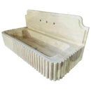 Beige Fluted Travertine Wall-Mount Vanity Sink 16x36 Inch Stone