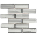 Ombre grigia 11.73X11.73 glass mesh mounted mosaic tile SMOT GLSST OMBGRI8MM product shot multiple tiles close up view