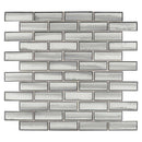 Ombre grigia 11.73X11.73 glass mesh mounted mosaic tile SMOT GLSST OMBGRI8MM product shot multiple tiles top view