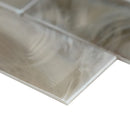Opalina 11.75" x 11.75" glass mesh-mounted mosaic tile SMOT-GLSST-CHAMP6MM product shot profile view