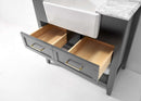 Hayley Bathroom Vanity with Sink and Carrara White Marble Top Cabinet Set Villohome