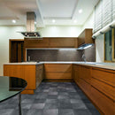 Ostrich grey 12 in x 12 in honed quartzite floor and wall tile SOSTGREY1212HG product shot office view