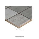 Oxide magnetite 12 in x 12 in matte porcelain mosaic tile NOXIMAG2X2 product shot measurement view 2