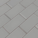 Oyster gray 3x6 glossy glass subway tile SMOT GL T OYGR36 product shot angle view