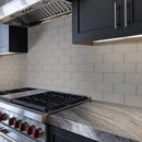 Oyster gray 4x12 glossy glass wall tile SMOT-GL-T-OYGR412 product shot kitchen view1